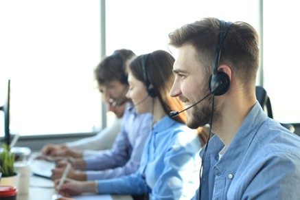 Operarios de call center