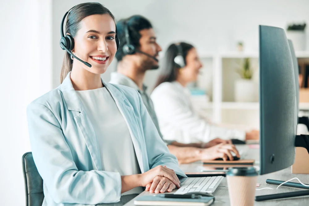 Trabajadora de call center